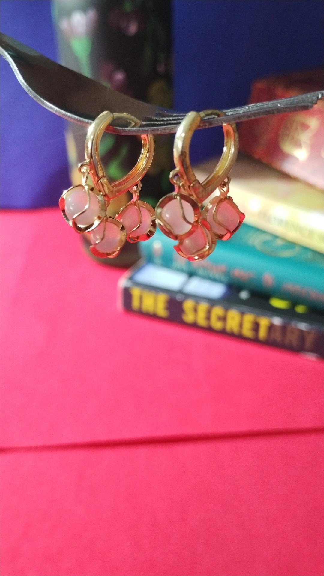 Dangling Golden Hoop Earrings