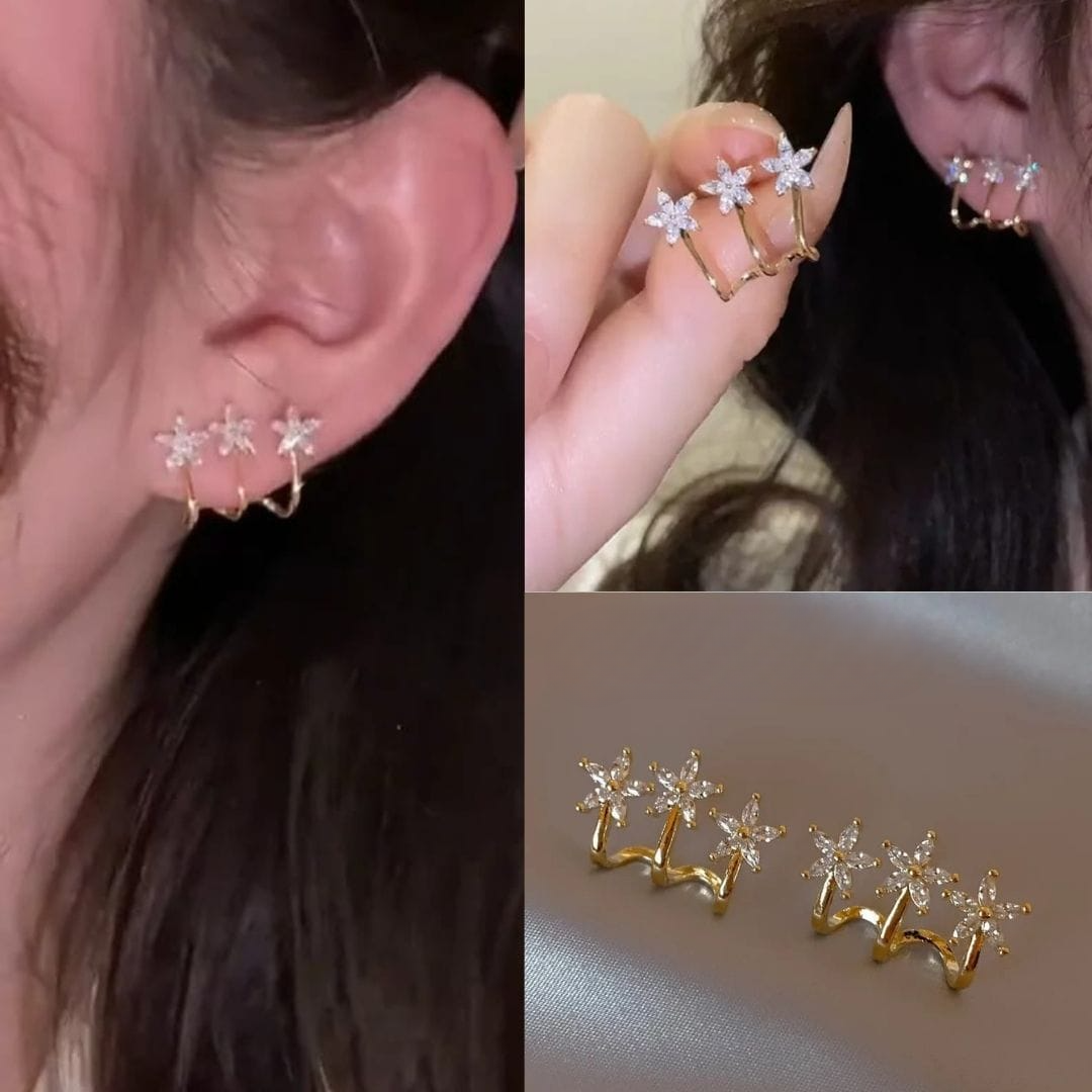 Triple Star Earrings