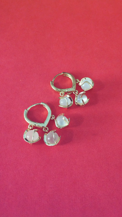 Dangling Golden Hoop Earrings