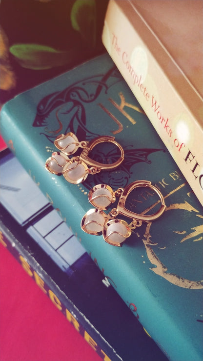 Dangling Golden Hoop Earrings