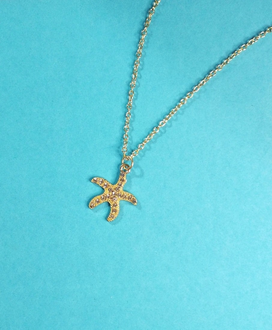 Golden Starfish Necklace