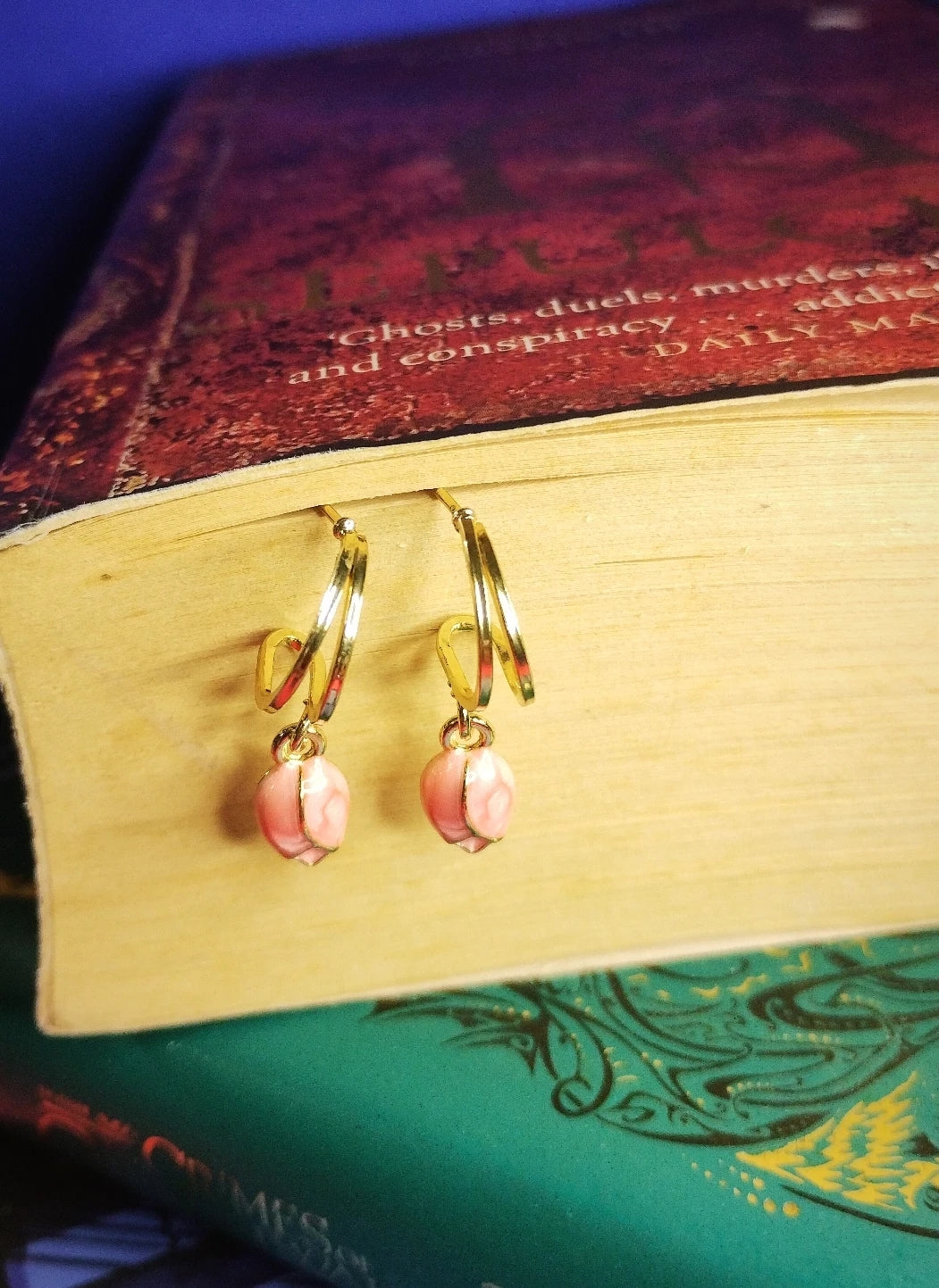 Rosebud Hoop Earrings