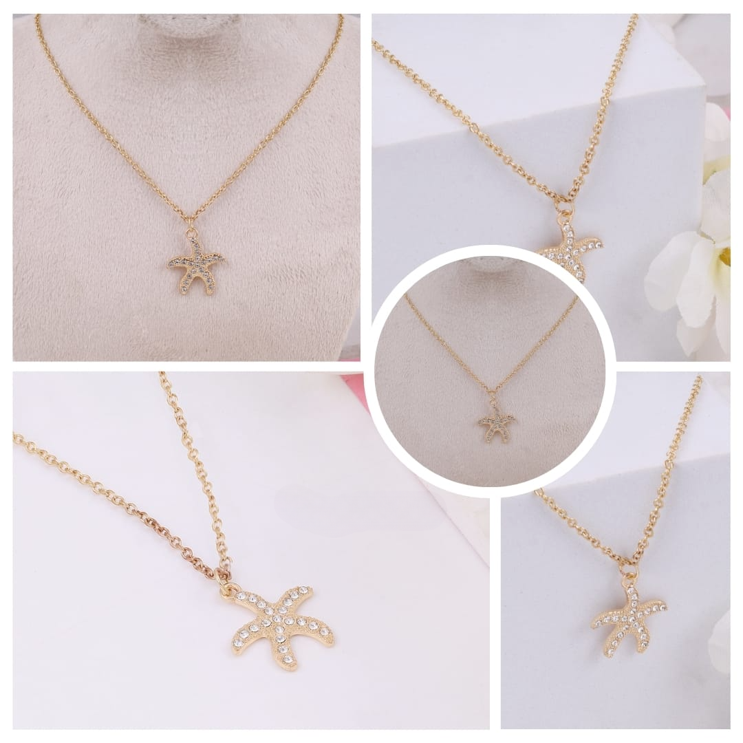 Golden Starfish Necklace